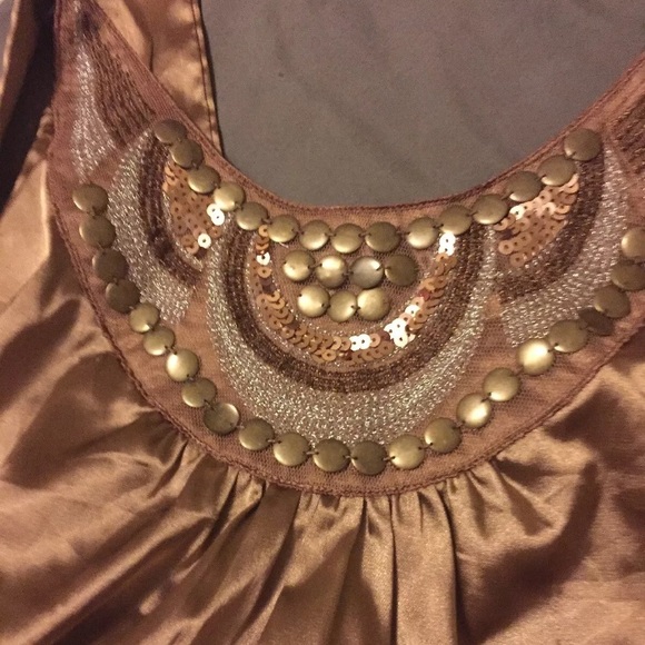 Women’s XL gold halter tie back. Tie waist, blouse - Picture 7 of 8